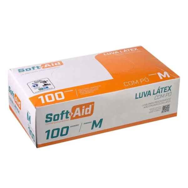 Luva Para Procedimento M com 100 Soft Aid