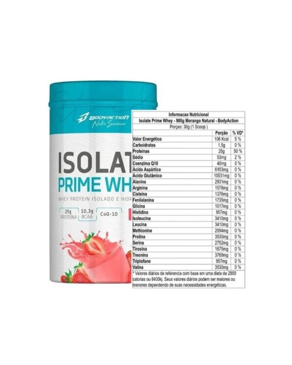 Isolate prime whey 900g Morango - Image 2