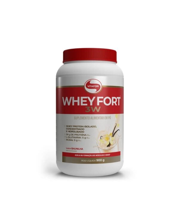 Whey fort Baunilha 3w 900g- Vitafor