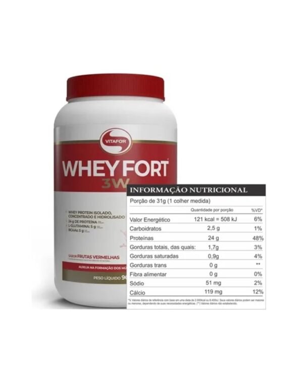 Whey fort Baunilha 3w 900g- Vitafor - Image 2