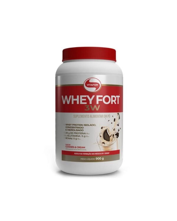 Whey fort Baunilha 3w 900g- Vitafor - Image 3